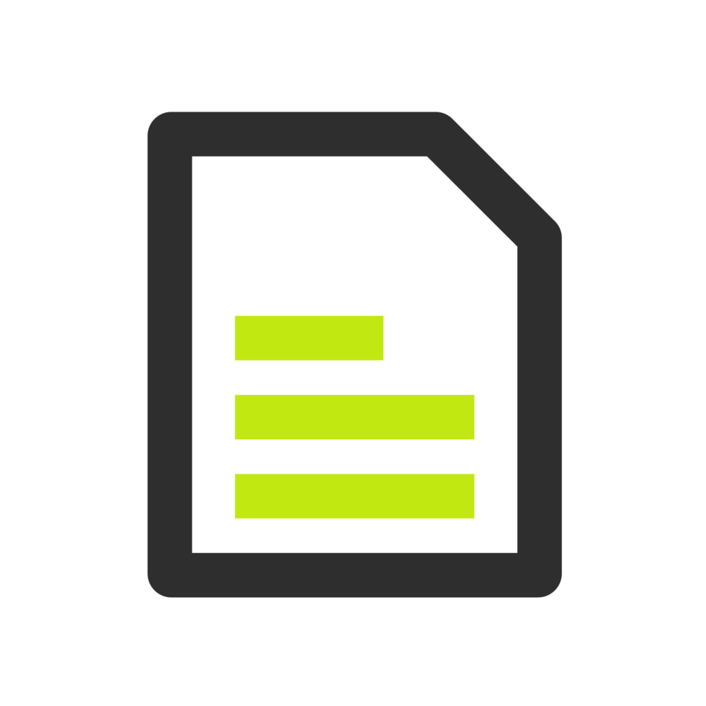 PAC Icon Dokument grün-anthrazit