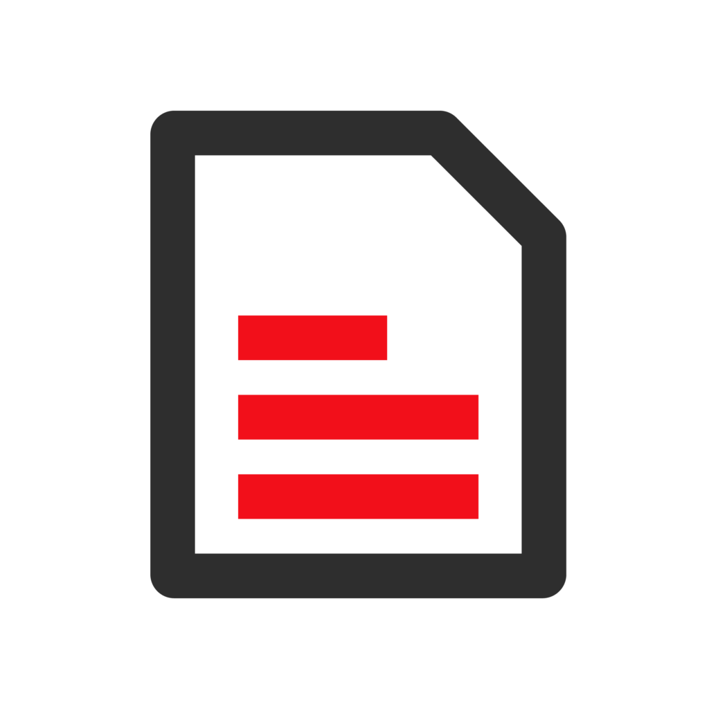 PAC Icon Dokument rot-anthrazit
