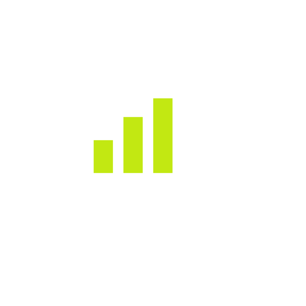 PAC Icon Lupendiagramm grün-weiß