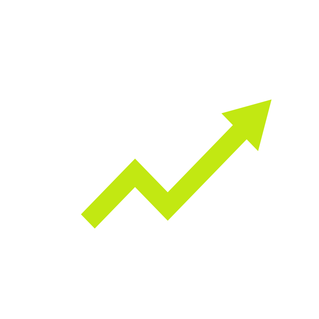 PAC Icon Pfeildiagramm grün-weiß
